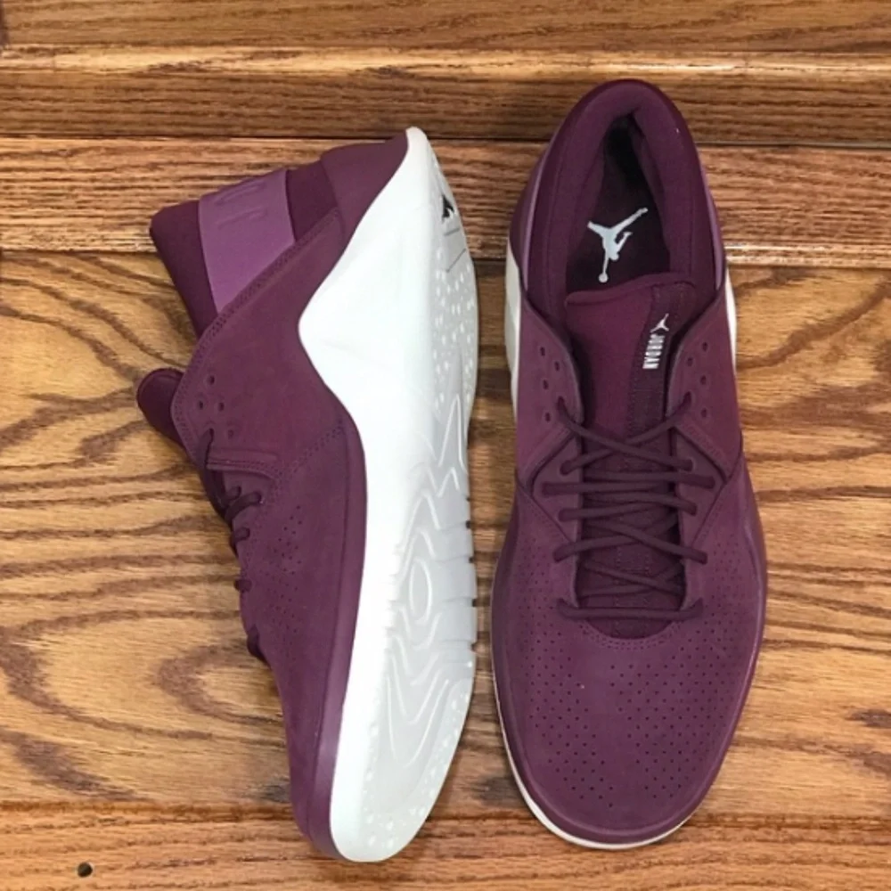 Jordan Flight Fresh Bordeaux‎ Sail Basketball Shoes AH6462-625 Size Men 12